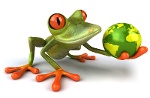 shutterstock_21709804-frog-world-globe